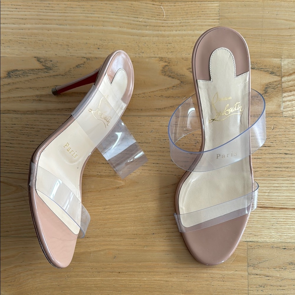 Christian Louboutin Nude and Clear Women's Heels 36  6